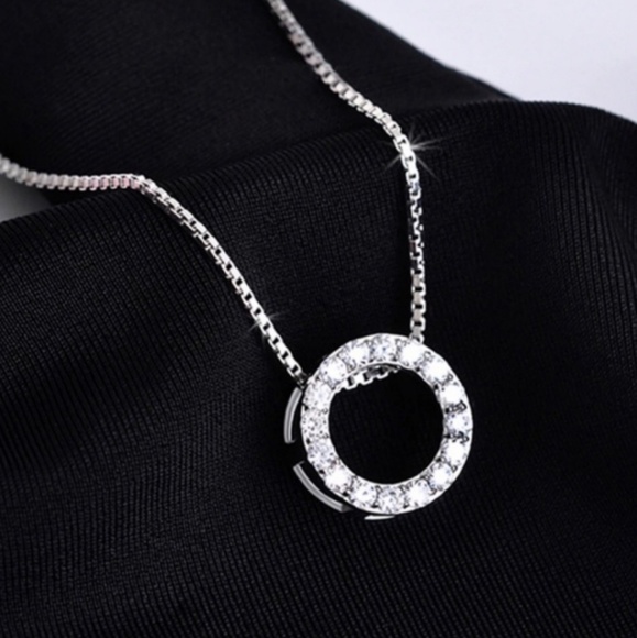 .925 Sterling Silver Collar Pendant Necklace Jewelry - 925 Sterling Silver Collar Pendant Necklace